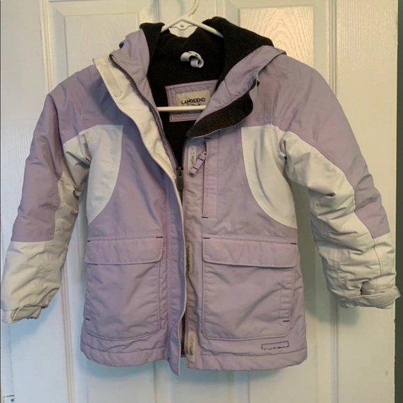Girls Lavender Squal Parka Lands End - Picture 8 of 8